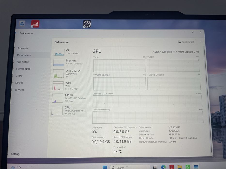 Laptop Gaming Lenovo LOQ | RTX 4060 | i5-12450HX | 24GB RAM | 1TB |  7 luni Garanție | Stare Top