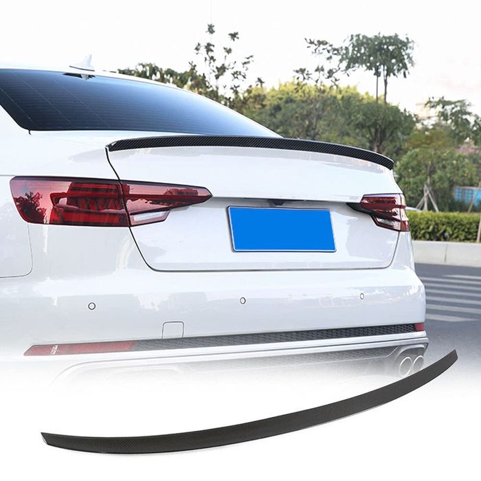 Спойлер лип за багажника – Audi A4 B9 (2019+), черен гланц, Ауди