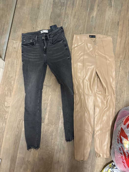 Дънки и кожен клин Zara за 6€ двете