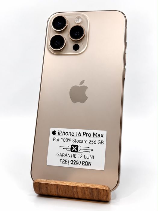 iPhone 16 Pro Max Desert Titanium  256GB /Garantie 24 luni/Factura/Rate/ Avans 0