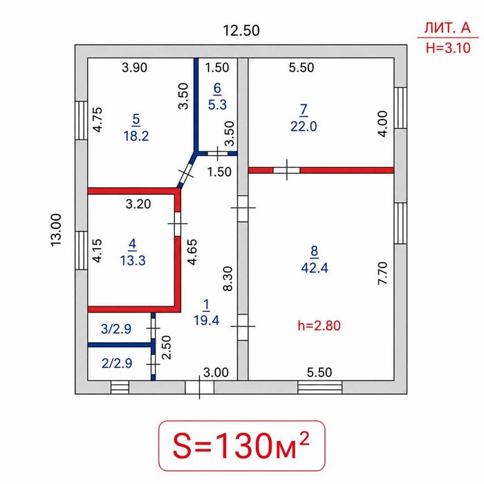 Сдам дом 130 кв.м., 4 комнаты, мкр северо-запад, Костанай плаза