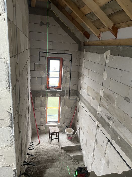 Tencuiala mecanizata pe baza de ciment &  ipsos !