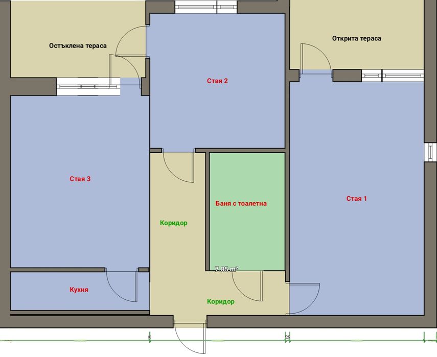 Дава се под наем Тристаен апартамент в София, Разсадника - 70 кв.м за 663 € - Снимка #16