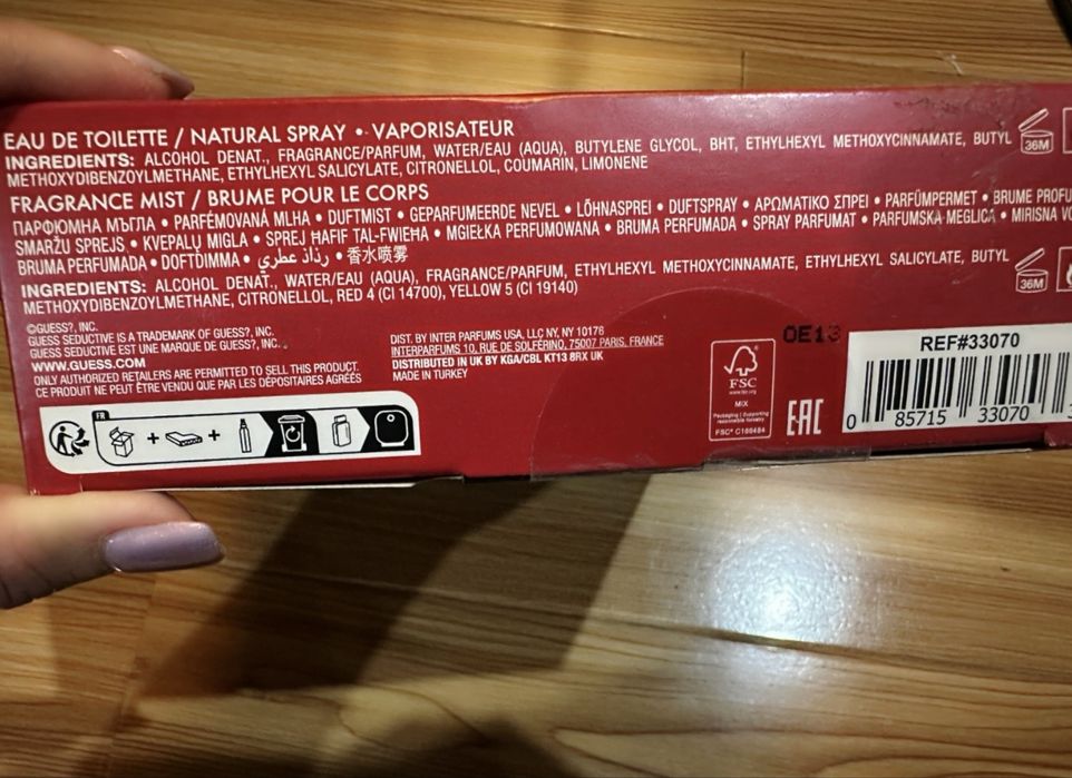 Парфюм Guess набор , парфюм + мист