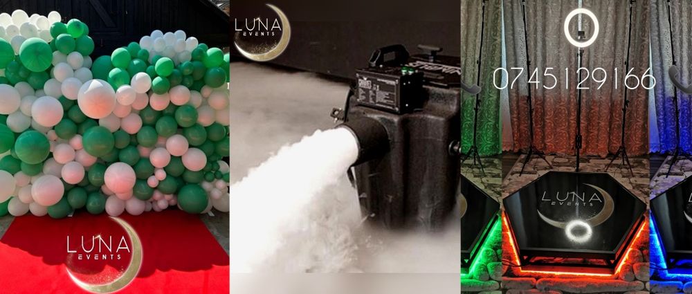 Fum greu cu gheata carbonica / Aranjamente cu baloane / Photo corner