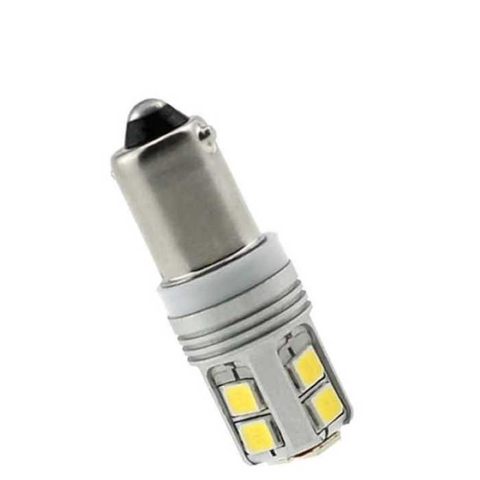 2 броя LED крушки BA9s бяла светлина 12V/24V за автомобил и камион