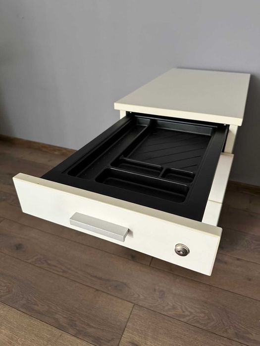 rollbox casetiera dulap cu roti mobil birou alb 4 sertare metalice dimensiune 34x60x60cm pretul este cu tva inclus