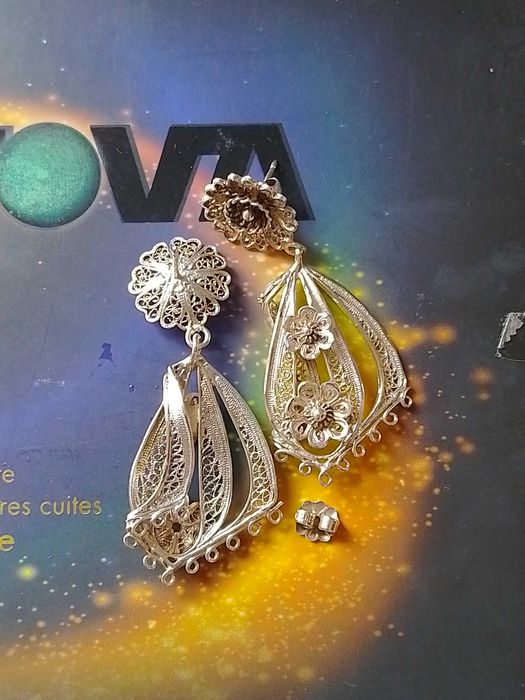 Дамски сребърни обеци различни модели