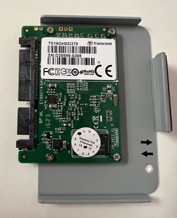 SSD half size Transcend TS16GHSD370 16GB