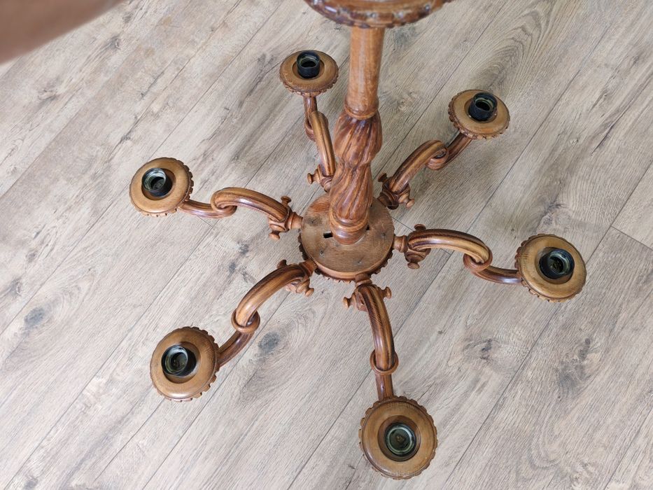 Candelabru 6 brate lemn