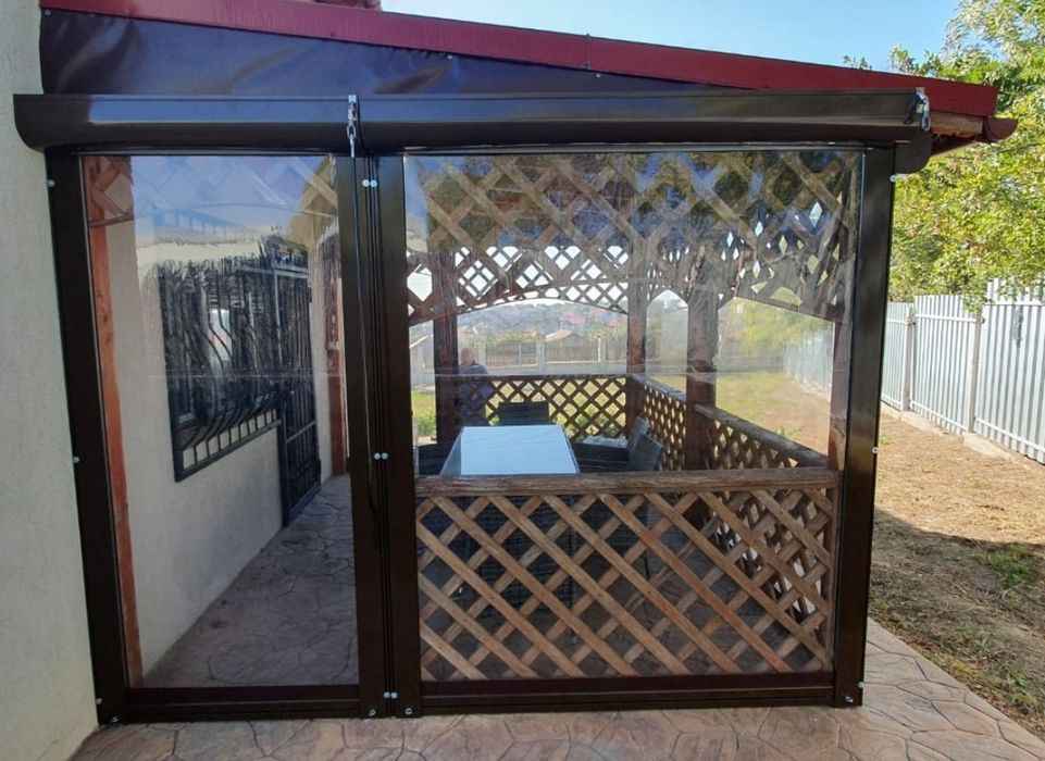 Inchidere foisoare terase cu folie transparenta antivant