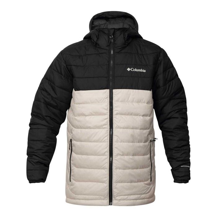 Columbia, Geacă Powder Lite II Hooded, Bej/Negru, M