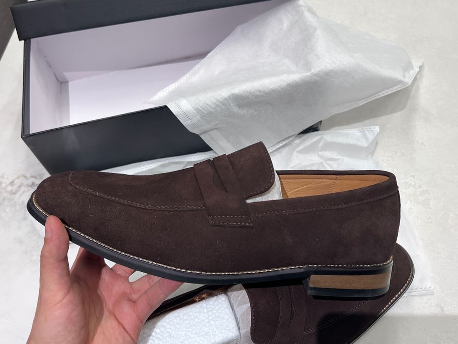 Замшевые лоферы мужские, (45 размер)