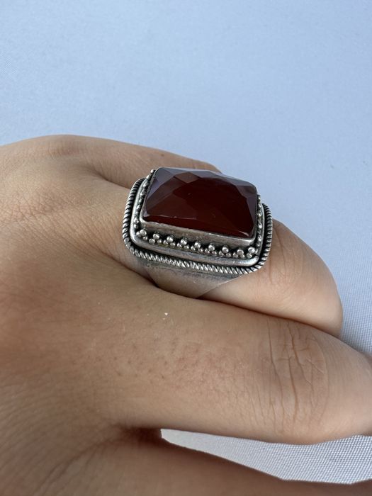 Inel argint si carneol