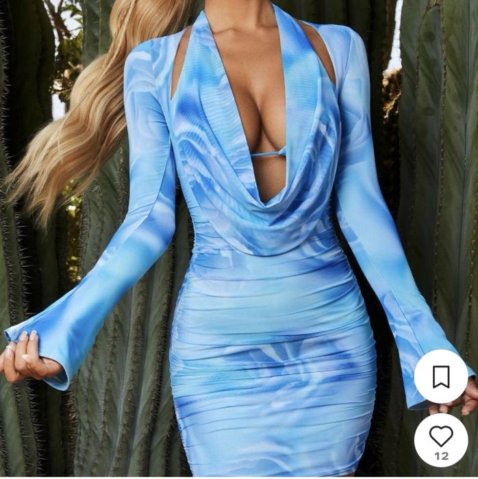Oh polly blue mini dress