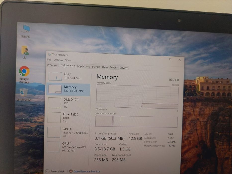 Laptop Gaming Lenovo legion 1060 6GB, 16 GB, i7