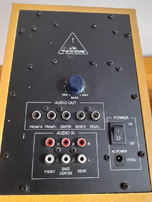 sistem audio calculator Tevion 5+1, impedanta 4 ohmi