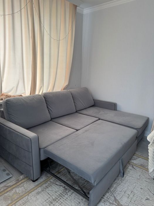 Угловой диван серый