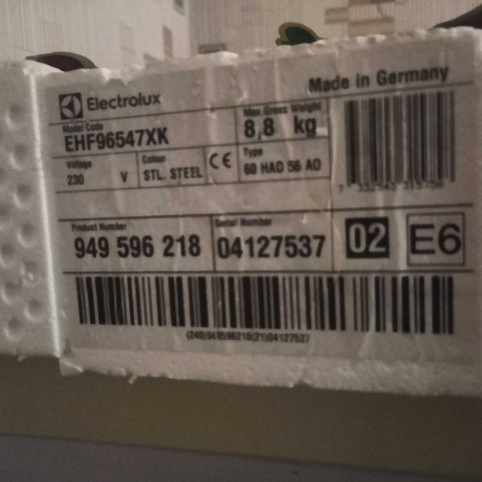 Варочная поверхность ELECTROLUX EHF 96547 XK