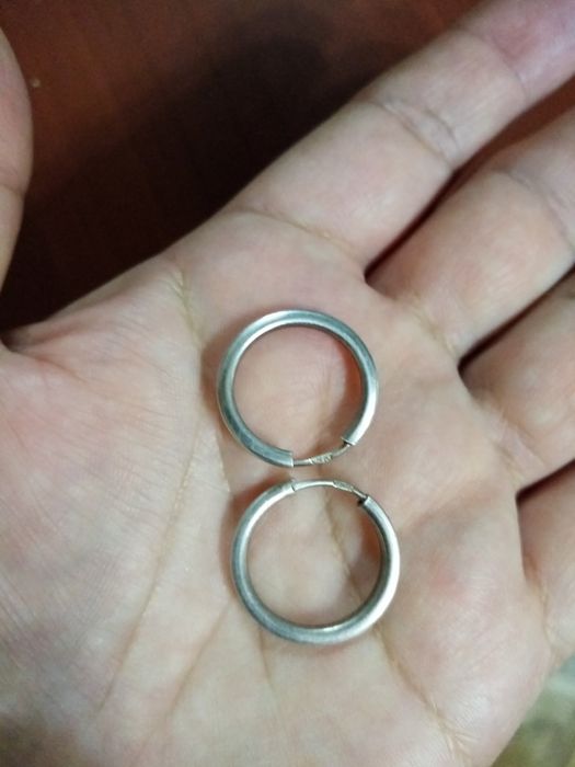 Серьги кольца серебро