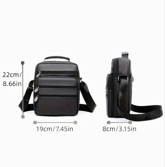 Мъжки функционални кожени чантички/Черна и Кафява ест.кожа -8%Промоция