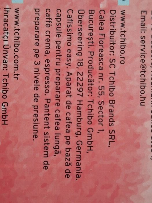 Expresor Tchibo Cafissimo easy