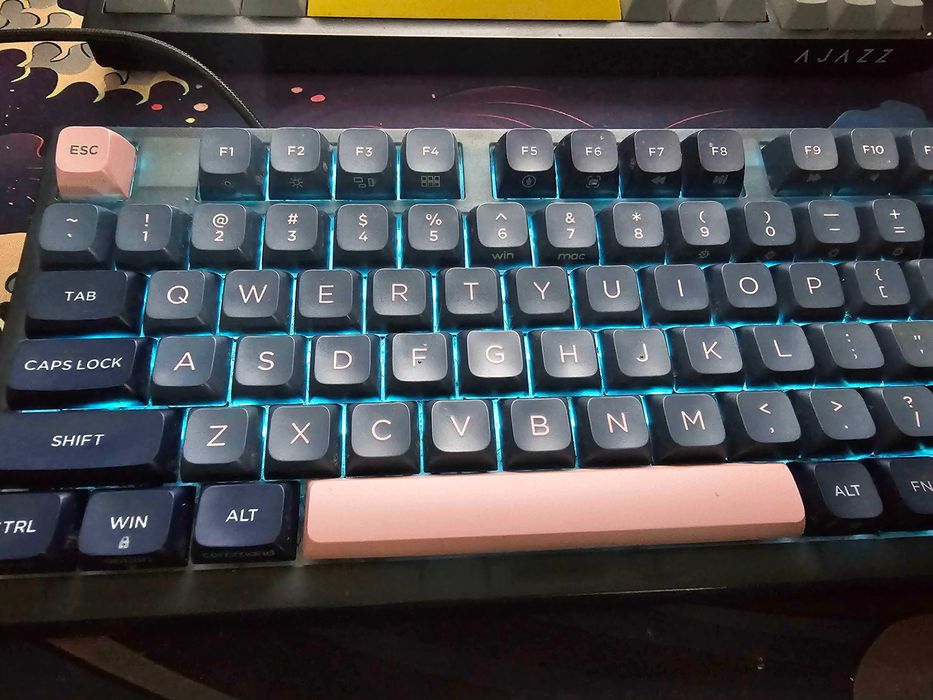 Механична - Оптична клавиатура Skyloong GK75 Lite Gasket (Gateron Optical Black) | Hot-Swap, Knob