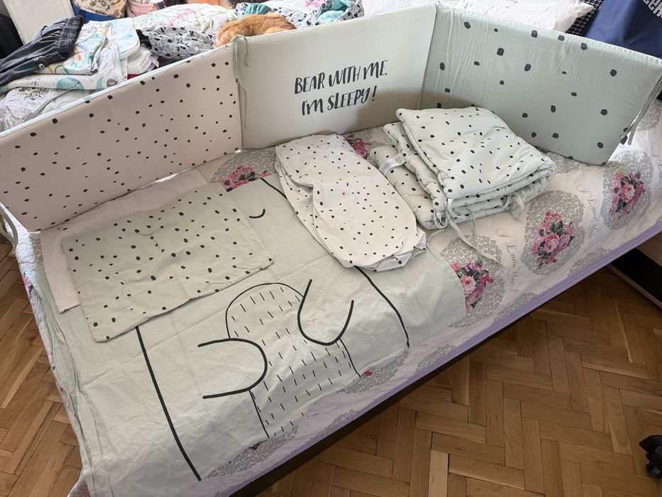 Легло и повивалник ИКЕА + матрак Kikka Boo 15см