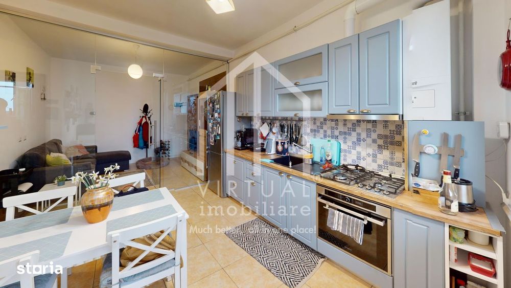 Apartament cu 3 camere, 51mp utili, curte 85mp, loc de parcare