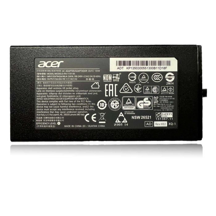 Зарядка для ноутбука Acer 19V 7.1A 135W блок питания
