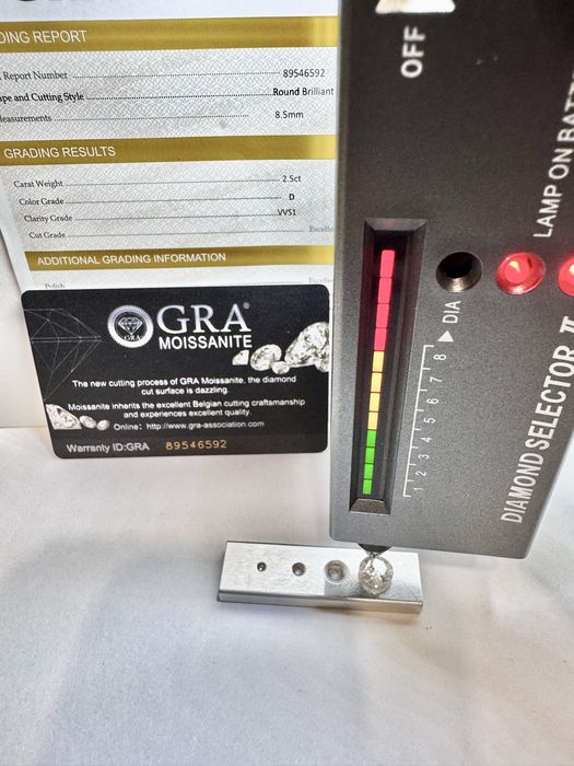 Диамант 2.5 карата , мойсанит за бижу и подарък