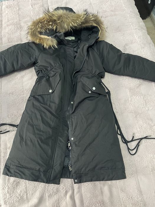 Весь образ 400тыс куртка пуховик мех натуралка  размер М