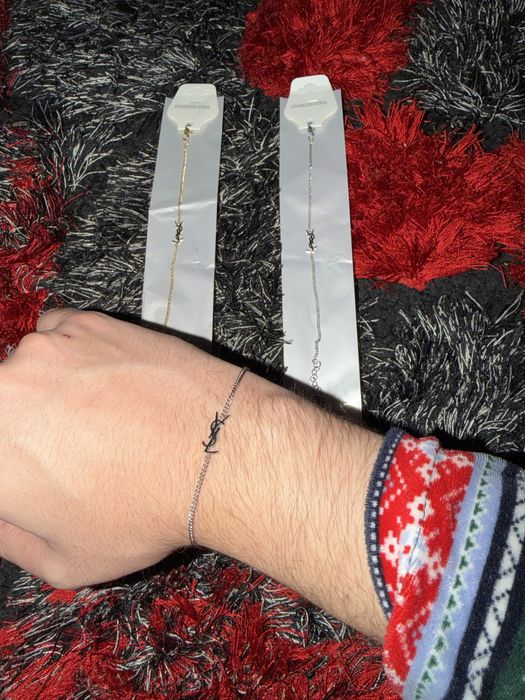 Bratara Yves Saint Laurent Argintie si Aurie