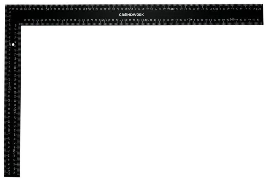 Угольник черный 400х600
