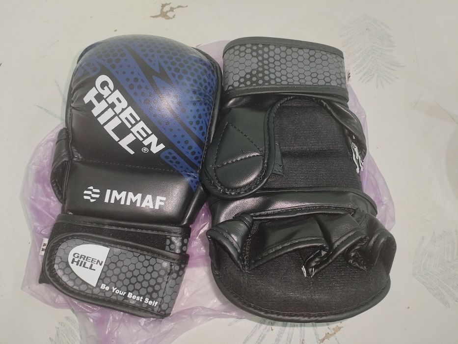 Перчатки мма синие