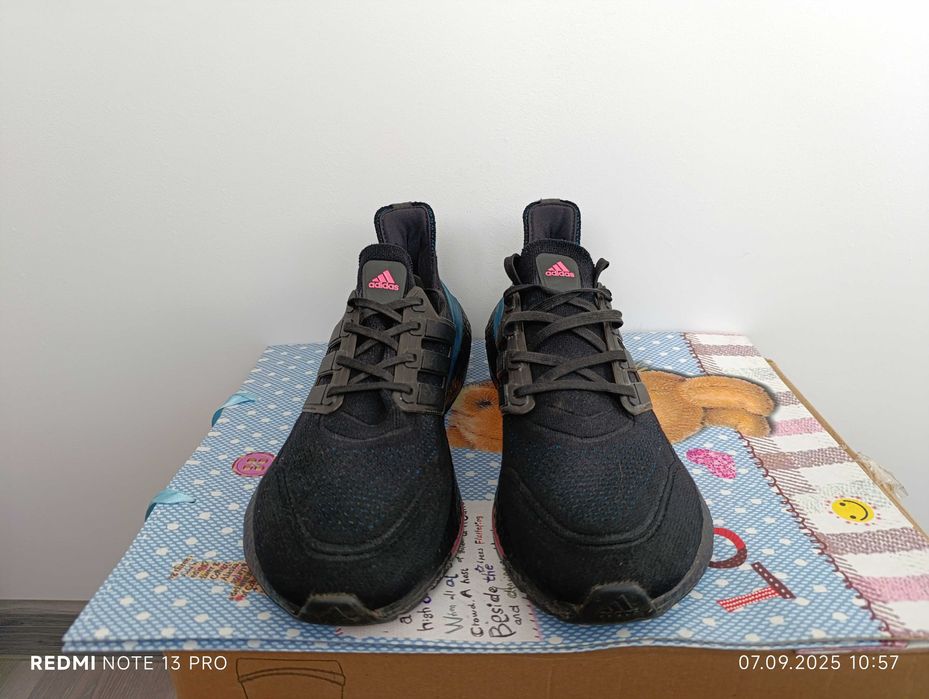 Adidas Ultraboost 21 Carbon Black Teal Reflective''оригинални 45 номер