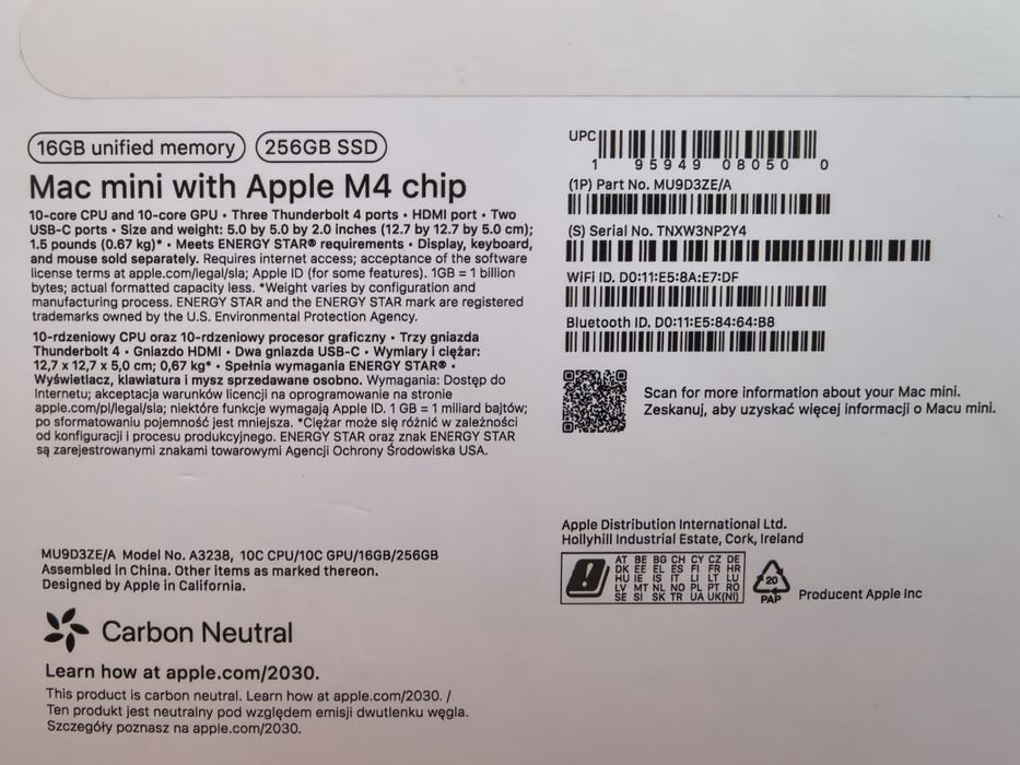 Apple Mac Mini M4 16Gb / 256 impecabil, in garantie