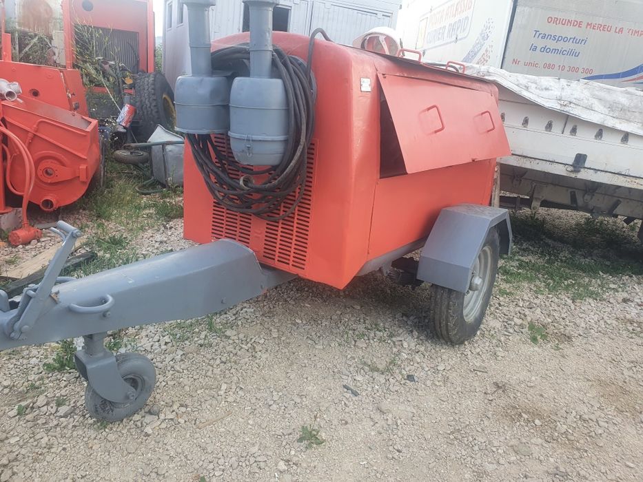 Compresor de aer electric . Tractabil  cu motor electric de 21 kw.