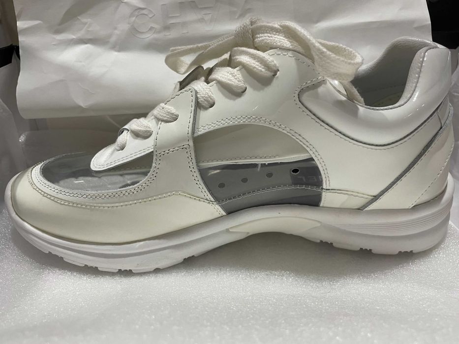 Кецове Chanel White Clear PVC