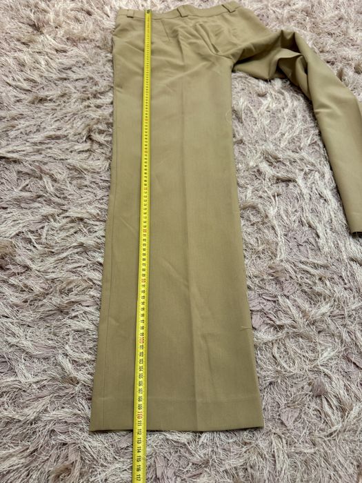 Pantaloni bej camel drepti eleganti cu talie inalta Zara marimea M