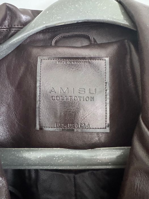 Кожен шлифер шоколад