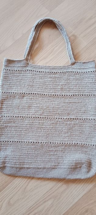 Новый вязаный шопер на плечо