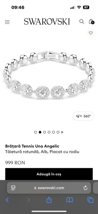 Swarovsky bratara si lant