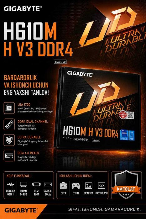 GIGABYTE brendidan OnaPlatalar OPTOM narxlarda