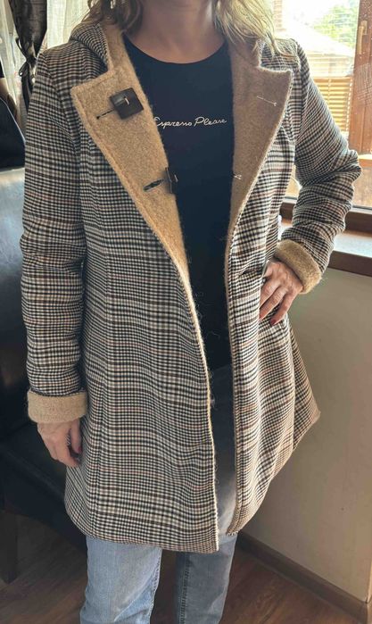 Дамско палто Стеса размер 42 неносено полиестер/вълна 2 лица