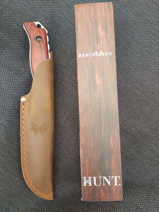 Ловен нож Benchmade HUNT голям с кожена кания