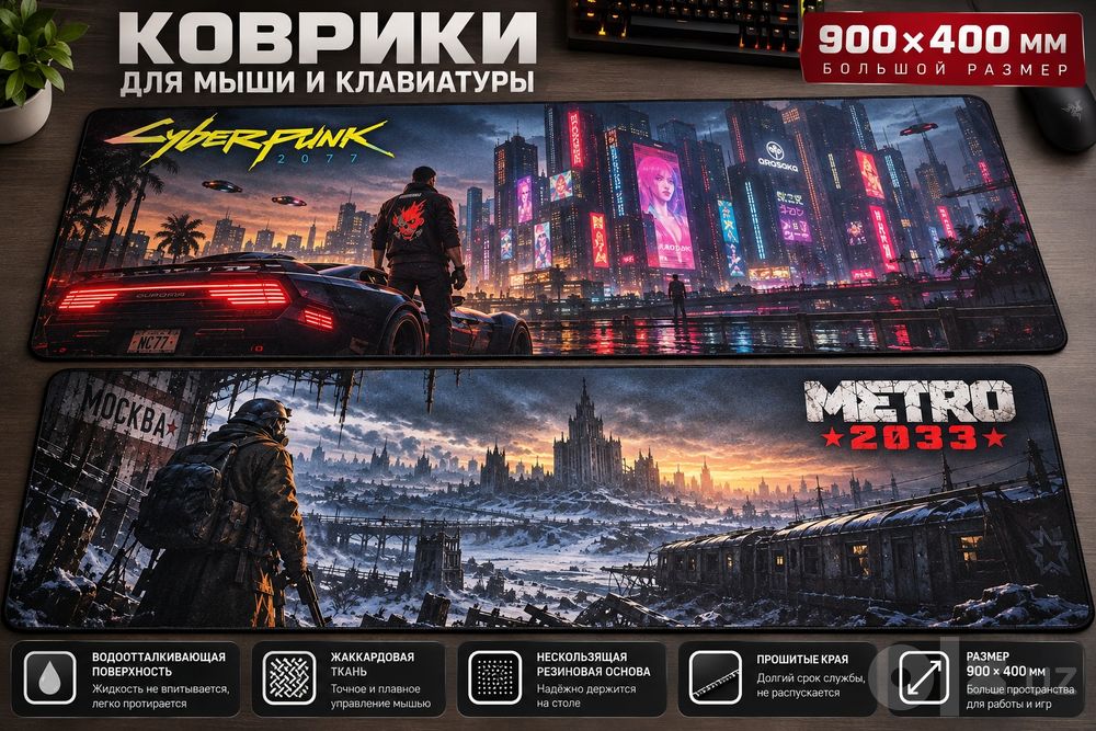 Игровые коврики для мыши и клавиатуры