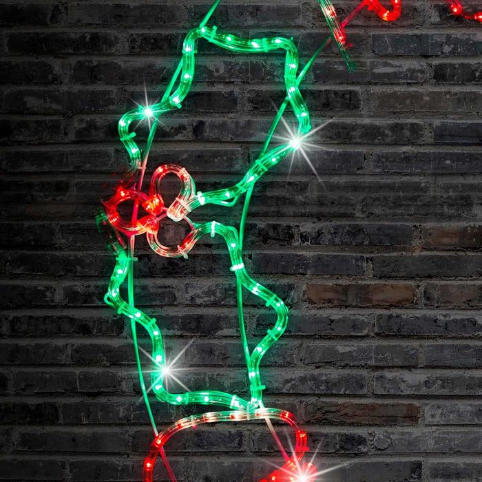 Лед Led светлинен надпис кръгла Весела коледа Merry Christmas