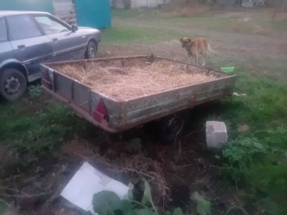 Советский прицеп с деревянными бортами