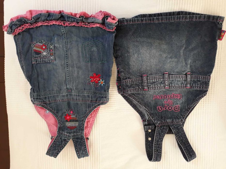 Дънкова рокля 2 бр. за бебе  12-18 м.